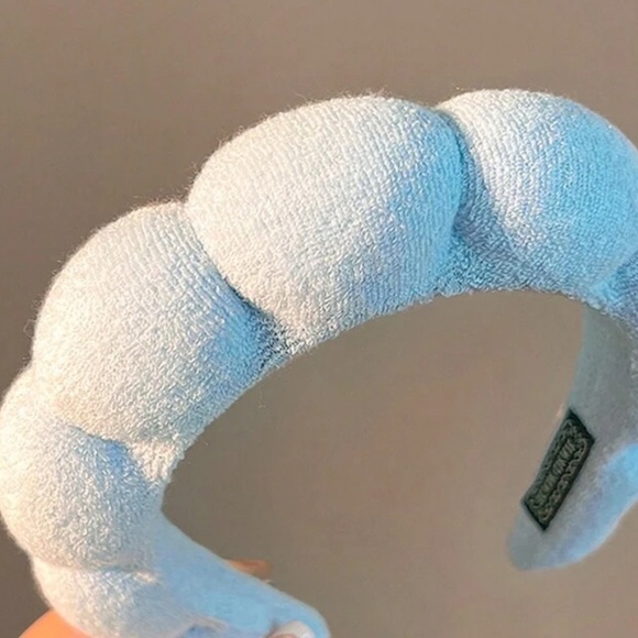 3pcs Women's Thick Fuzzy headbands light blue/ brown combo 3 pack NTW - Picture 7 of 16